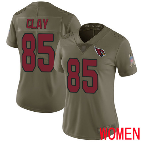 Arizona Cardinals Limited Olive Women Charles Clay Jersey NFL Football #85 2017 Salute to Service->arizona cardinals->NFL Jersey